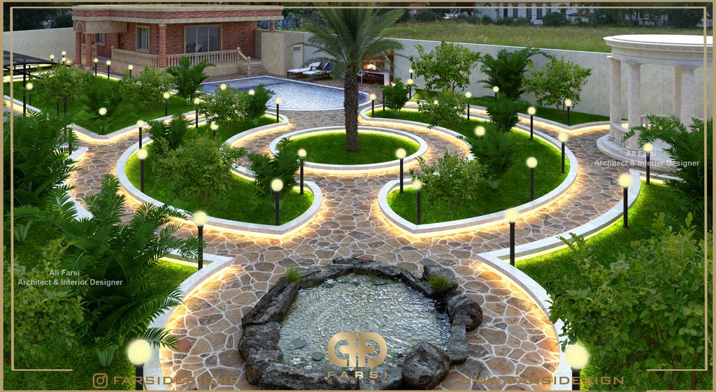 طراحی باغ ویلا در خوزستان