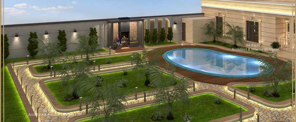 طراحی باغ ویلا در خوزستان